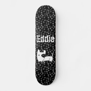 Skateboard Cute English Bull Terrier 