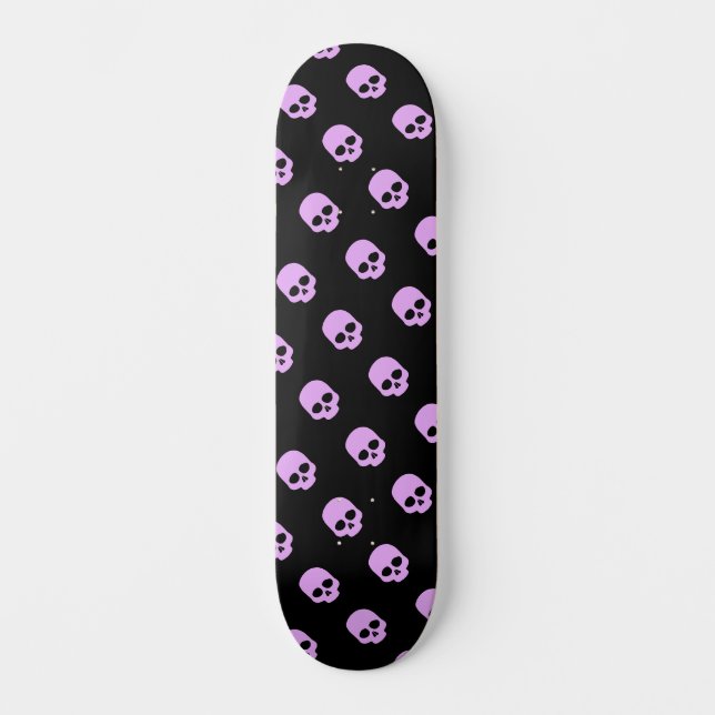 Skateboard Cute Goth Pink Skulls Girls (Recto)