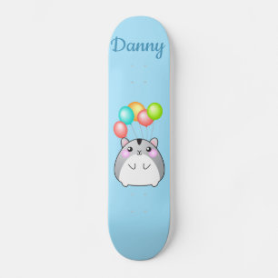Skateboard Cute Gray Kawaii Hamster 