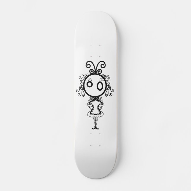 Skateboard Cute Kawaii Cartoon Girl (Recto)