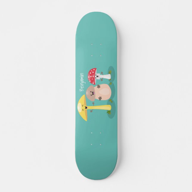 Skateboard Cute kawaii champignon champignon toadstool (Devant)