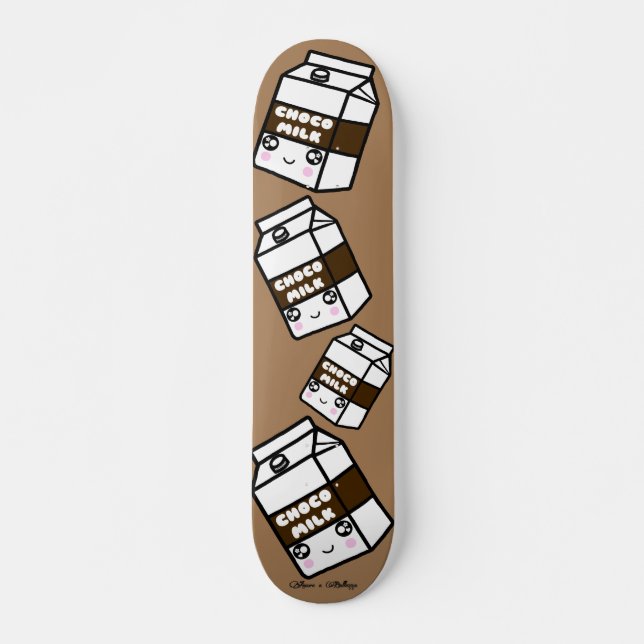 Skateboard Cute Kawaii Chocolat Lait sucré Dairy Design Girl (Devant)