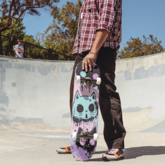 Skateboard Cute Kawaii Pastel Goth Chat Déplaisant
