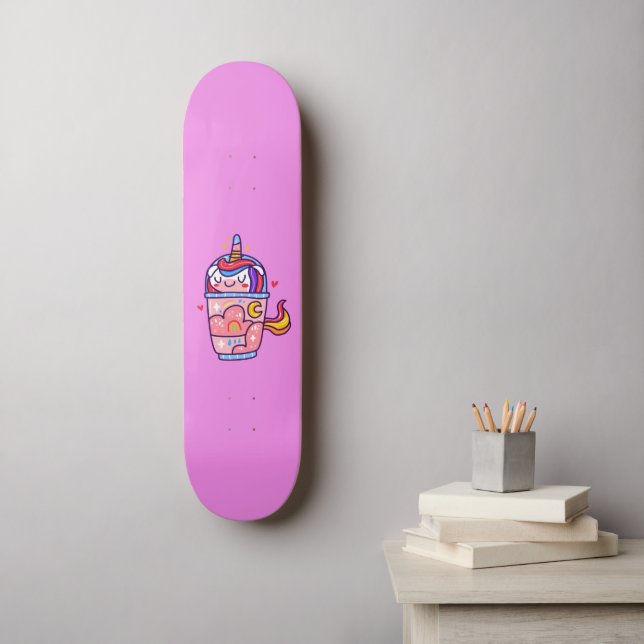 Skateboard Cute licorne (Art mural)