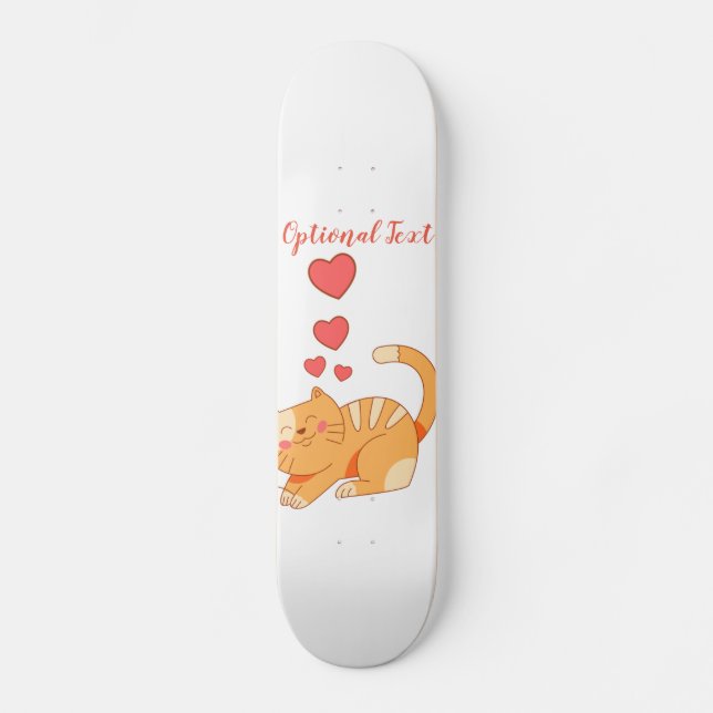 Skateboard Cute Lote Orange Tabby Kitten (Recto)