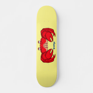 Skateboard Cute red crab cartoon
