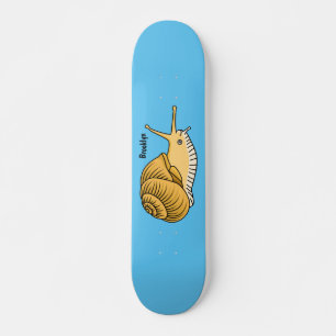 Skateboard Cute yellow snail cartoon