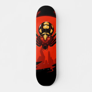 Skateboard cyber punk spider