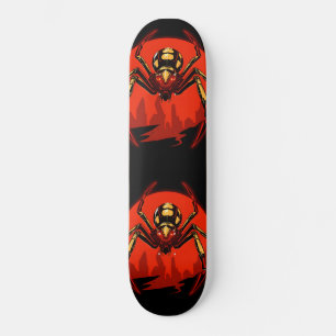 Skateboard cyber punk spider