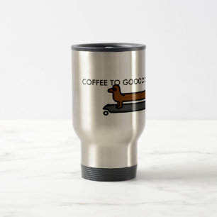 Skateboard Dachshund chien de voyage tasse de café