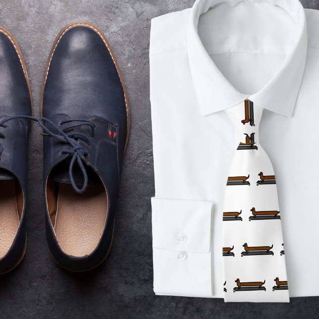 Skateboard Dackel Krawatte (cool ties for cool men who love dogs)