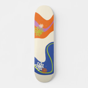 Skateboard Daisy Groove Bleu, orange, violet, vert et crème