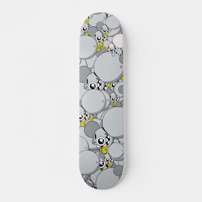 Skateboard Dalek "Old School" Gris (Devant)