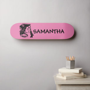 Skateboard Dame pirate personnalisée