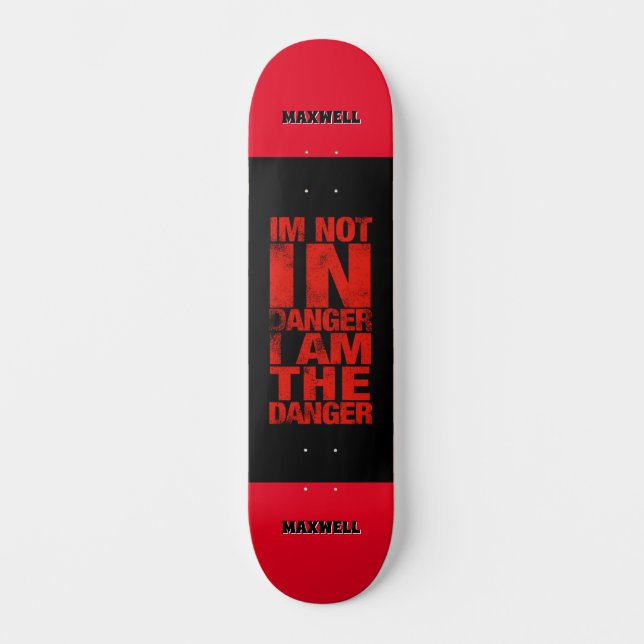 Skateboard de danger personnalisé (Recto)