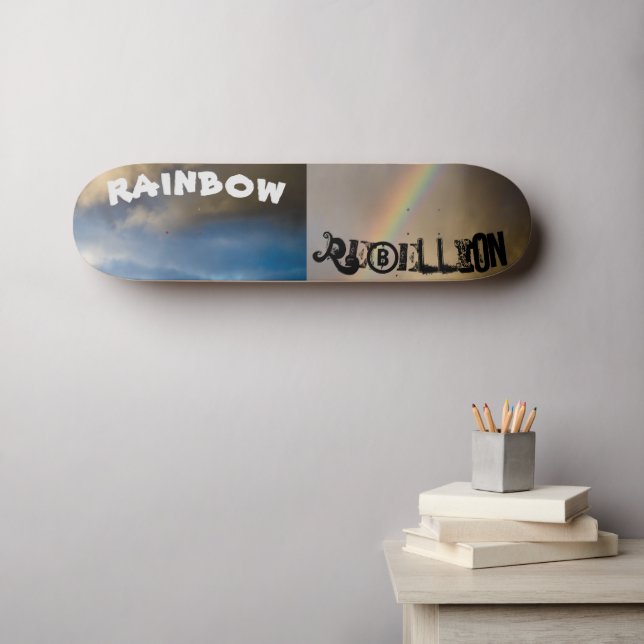 skateboard de la rébellion arc-en-ciel (Art mural (Horz))