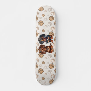 Skateboard De mignons amis dachshund