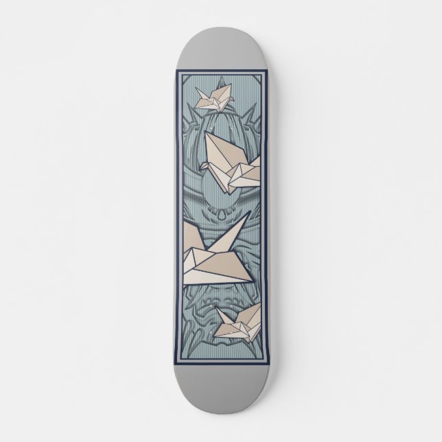 Skateboard de Samurai Japon Origami (Devant)