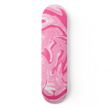 Skateboard Deck aus rosa Marmor