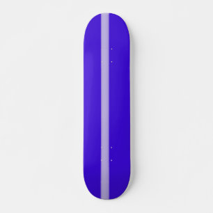 Skateboard Deck Blaues Violett mit weißem Streifen