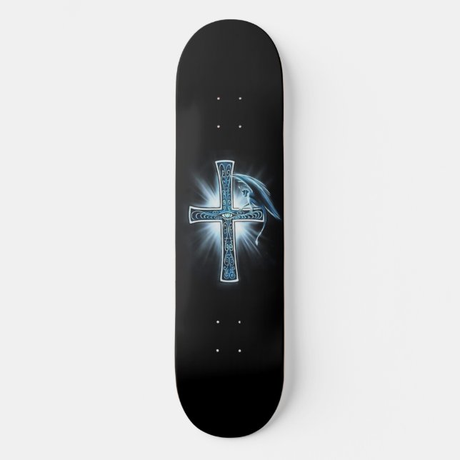 Skateboard Deck " Cross and Gargoyle" (Recto)