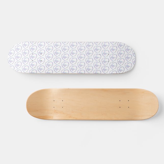 Skateboard-Deck für Herz-Karo Skateboard (Horizontal)