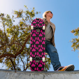 SkateBoard Deck für Katzen Liebhaber rosa Paw Prin