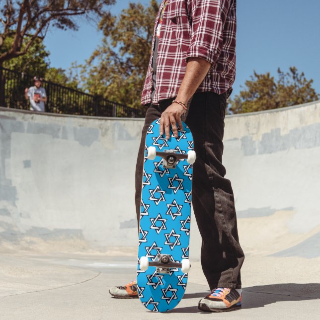 Skateboard Deck Judaica - Cadeaux - Etoiles juives (Extérieur 2)
