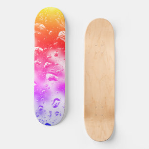 Skateboard Deck, Regenbogen-Regentropfen