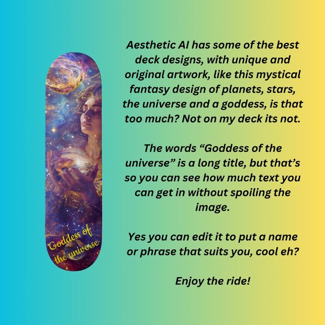 Skateboard Déesse de l'univers (Créateur téléchargé)