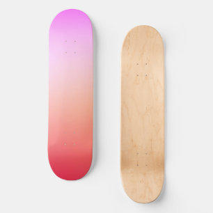 Skateboard Dégradé de coucher de soleil pastel radieux