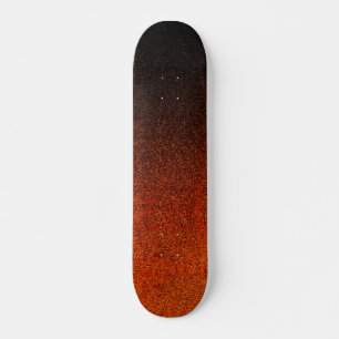 Skateboard Dégradé de Parties scintillant noire et orange tom