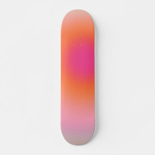 Skateboard Dégradé du lever du soleil - rose beige orange