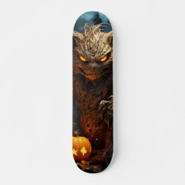 Skateboard Demoníaca criatura gato con calabaza