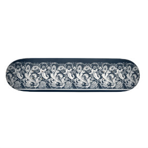 Skateboard Dentelle blanche 2