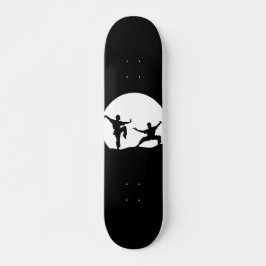 Skateboard Deportistas en combate de kung fu 