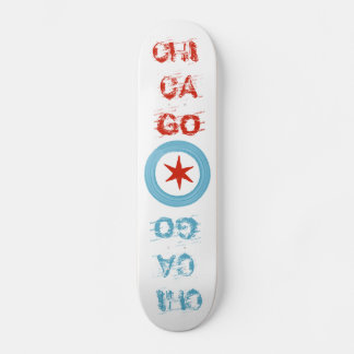 Skateboard der Chicago Flag