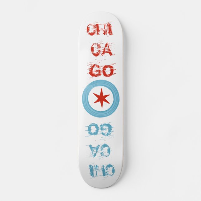 Skateboard der Chicago Flag (Vorderseite)