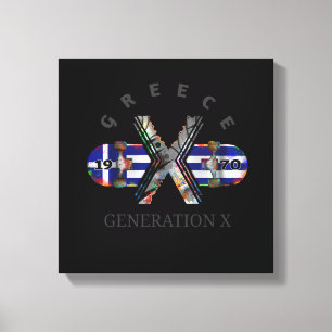 Skateboard der Generation X Griechenland der 70er Leinwanddruck