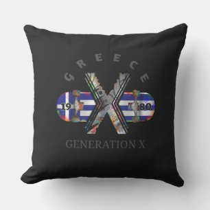 Skateboard der Generation X Griechenland der 80er  Kissen