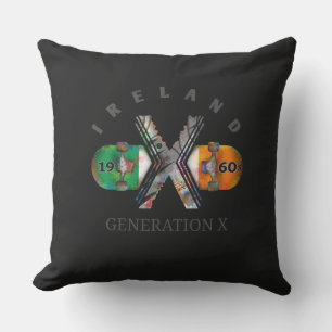 Skateboard der Generation X Irland der 60er Jahre Kissen
