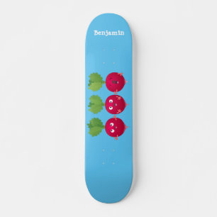 Skateboard Des radis mignons chantant des légumes de dessin a