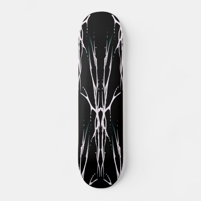 Skateboard Design de tatouage tribal du crâne de cerf - blanc (Recto)