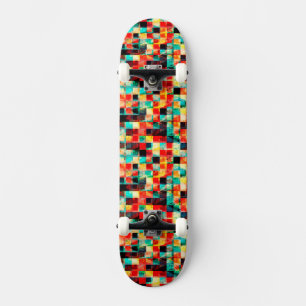 Skateboard Design d'élément lumineux géométrique abstrait col