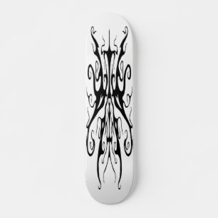 Skateboard Design élégant de tatouage tribal - noir et blanc