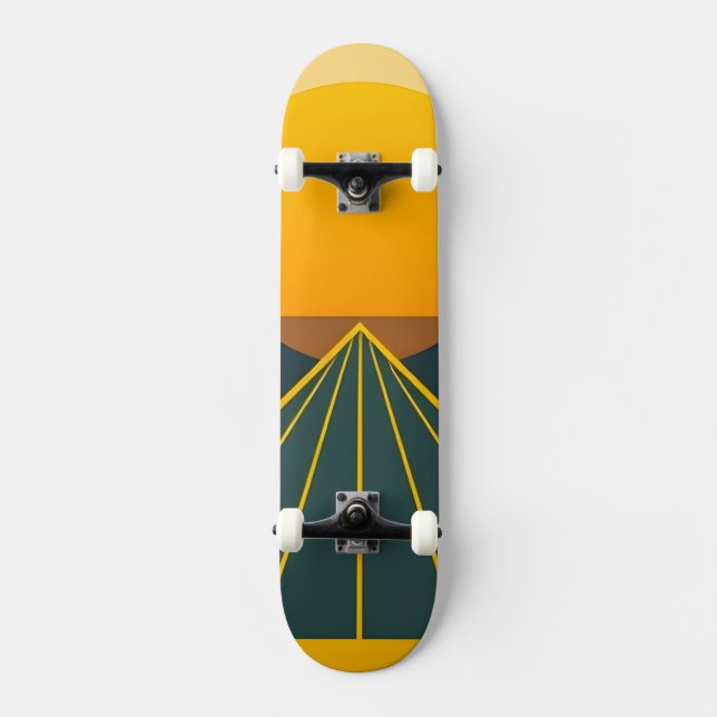 Skateboard Design graphique rétro élégant (Recto)