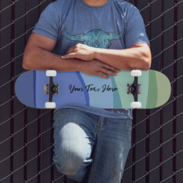 Skateboard Design moderne clair bleu clair Texte personnalisé