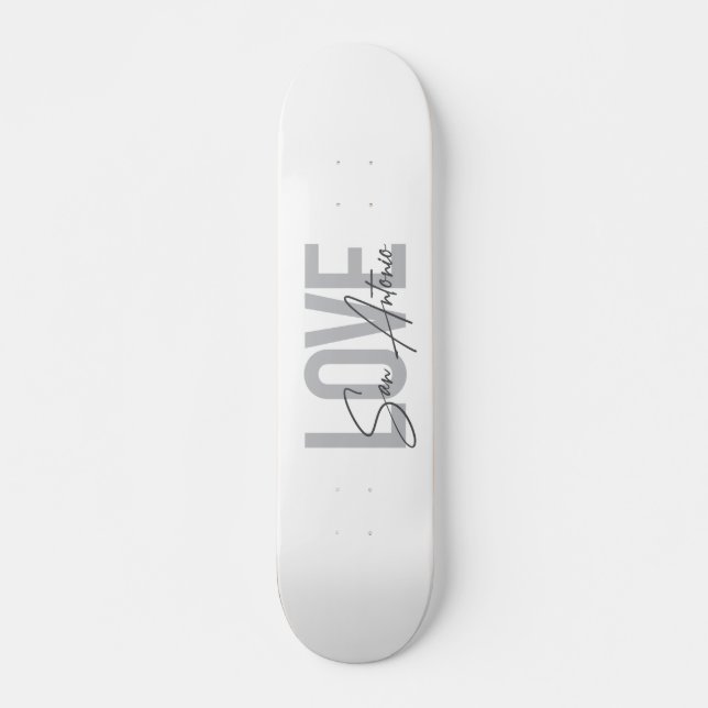 Skateboard Design moderne, simple, chic, cool Love San Antoni (Devant)