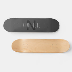 Skateboard Design Monogramme minimaliste moderne modifiable g