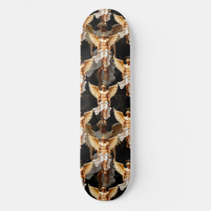 Skateboard Design Motif des Anges d'or céleste